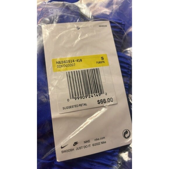 Nike Swim Trunks Men Small Blue Pink 7” Inseam Mesh Lined Pocket Beach Swimwear - Picture 3 of 3